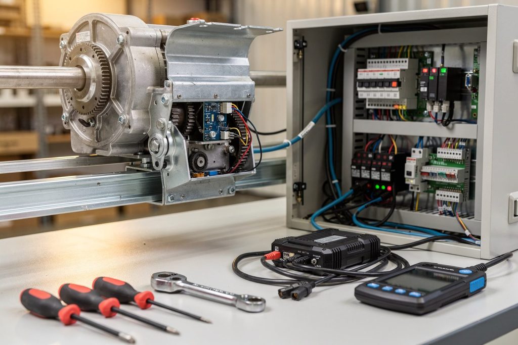 Service und Wartung nach Modernisierung – Routineprüfungen, Software‑Updates, Service‑Verträge, Notfall‑Support, Dokumentation für alle Antriebstypen – Rößler Industrietore GmbH